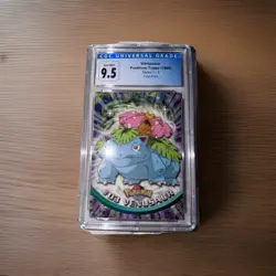 Venusaur Pokemon Topps Series 1 #3 First Print Blue Label CGC 9.5 Gem Mint - Image 1