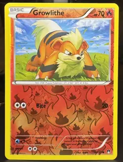 Pokemon Pokemon TCG Growlithe 10/122 Breakpoint Reverse Holo Card - Image 1