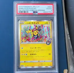 Pokemon Shibuya's Pikachu 002/S-P S-P Promo PM Center Opening Holo Japanese PSA - Image 1