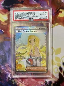 Pokemon Lillie's Determination 184/132 Me01: Mega Evolution PSA 10 - Image 1