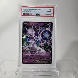 PSA 10 JAPANESE POKEMON GO 2022 MEWTWO V HOLO #031 - Image 1
