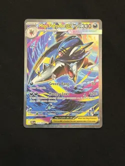 Pokemon Mega Sharpedo EX Full Art Holo 127/094 Special Illustration Rare 330 HP - Image 1