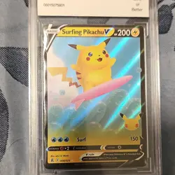 Pokemon Surfing Pikachu V 008/025 Celebrations Ultra Rare BCCG 10 Holo - Image 1