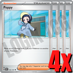 4x Poppy 193/197 x4- Obsidian Flames - Pokemon TCG - Playset - Image 1
