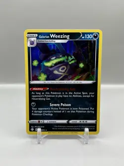 Pokemon TCG Galarian Weezing Shining Fates 042/072 Holo Rare NM - Image 1