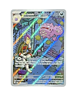 Pokemon Team Rocket's Weezing #199/182 Illustration Rare SV: Destined Rivals NM - Image 1