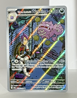 Pokemon Team Rocket's Weezing #199/182 Illustration Rare SV: Destined Rivals NM - Image 3