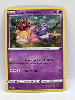 Pokemon TCG Galarian Slowpoke SWSH 126 Black Star Promo 🍥SWIRL🍥 - Image 1