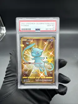 Pokemon Mew 025/025 Full Art Secret Rare Holo Pokemon Celebrations PSA 10 - Image 1