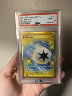 Pokemon TCG Jet Energy Surging Sparks Hyper Rare Card 252/191 PSA Gem Mint 10 - Image 1