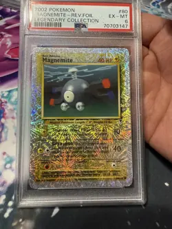 2002 Pokemon Legendary Collection Magnemite Reverse Holo Foil #80/110 PSA 6 - Image 1