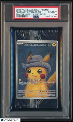 Pokemon Pikachu with Grey Felt hat Van Gogh 085 Graded Sealed Promo PSA 10 - Image 1