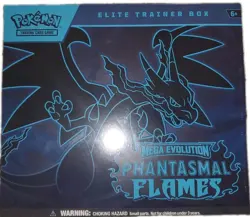 Pokemon TCG Mega Evolution Phantasmal Flames Elite Trainer Box Sealed New - Image 1