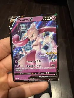 Mewtwo SWSH223 Black Star Promos GO Stamped Ultra Rare Holo Pokemon TCG 2022 Lp - Image 1