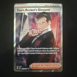 Team Rocket’s Giovanni 225/182 Pokemon Destined Rivals Full Art Ultra Rare NM - Image 1