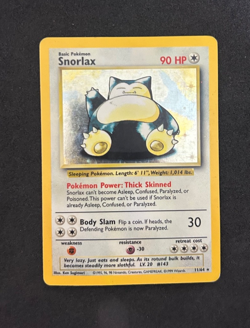 1999 POKEMON JUNGLE NO SYMBOL MISPRINT ERROR 11/64 SNORLAX - HP - Image 1