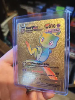 Mew Vmax Premium Gold Foil Fan Art Vinyl Textured Collector Pokemon - Image 2