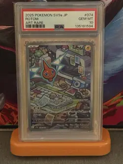 Pokemon Rotom 074 AR - Japanese -Heat Wave Arena sv9a PSA GEM MINT 10 - Image 1