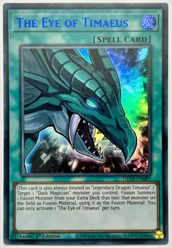 DLCS-EN007 The Eye of Timaeus - Blue Ultra Rare 1st Edition Near Mint YuGiOh - Image 1