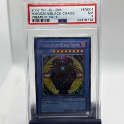 2007 Yu-Gi-Oh! Magician Of Black Chaos Premium Pack EN001 Secret Rare PSA 7 NM - Image 1