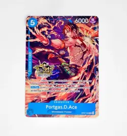 Portgas.D.Ace OP07-053 Alt Art 3rd Anniversary Stamped Promo One Piece TCG NM x7 - Image 1