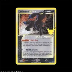 Pokemon Umbreon ☆ Gold Star Holofoil 17/17 Celebrations Classic Collection Card - Image 1