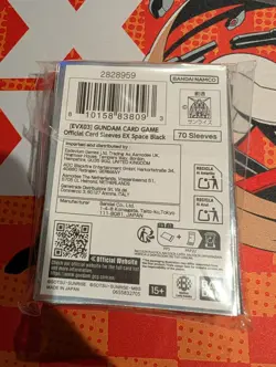 EVX03 GUNDAM CARD GAME Official Card Sleeves EX Space Black 70 count Sealed - Image 2