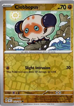 Clobbopus - 112/191 Reverse Holo SV08: Surging Sparks Pokemon Card TCG - Image 1