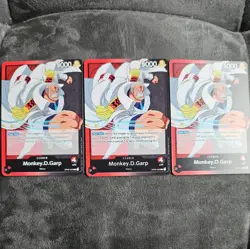 x3 OP02-002 Monkey.D.Garp Leader One Piece TCG Card - Image 1