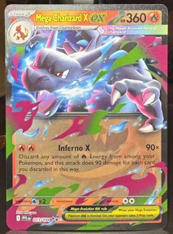 Pokemon Mega Charizard X ex 013/094 Me02 Phantasmal Flames Double Rare Holo Card - Image 1