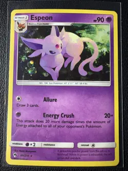 Espeon 89/214 Cosmos Holo SM Lost Thunder Pokemon Card - Image 1
