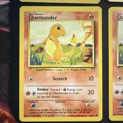 Pokemon TCG Base Set Lot Charmander 46/102 (6 Cards) Wizards of the Coast - Image 5