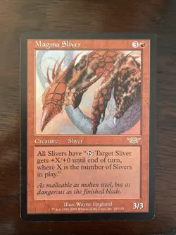 MTG Magma Sliver Legions Regular Rare Card 107/145 LP - Image 1