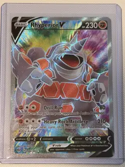 Rhyperior V 181/189 Darkness Ablaze Ultra Rare Full Art Pokemon Card LP - Image 1