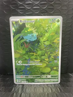 Bulbasaur 166/165 Holo Illustration Rare Scarlet & Violet 151 Pokemon Card - Image 1