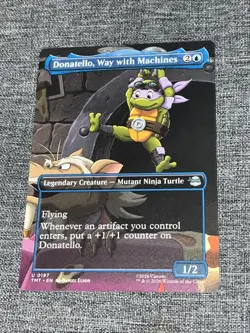 MTG TMNT BORDERLESS SCENE U Donatello, Way with Machines 0197 NM - Image 1