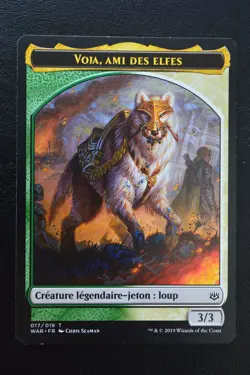 Magic The Gathering MTG VOJA, FRIEND TO ELVES FRENCH War of the Spark NM - Image 1