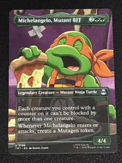 MTG Teenage Mutant Ninja Turtles Michelangelo, Mutant BFF Borderless 0198 NM - Image 1
