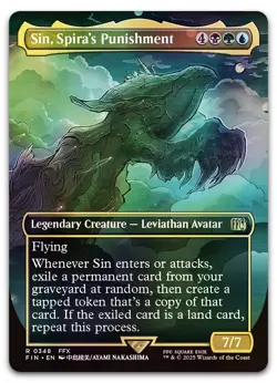 Sin, Spira's Punishment (Borderless) #348 (Foil) LP Final Fantasy FIN Magic MTG - Image 1