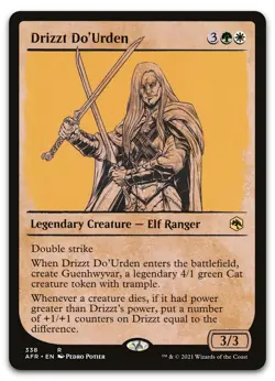 Drizzt Do'Urden (Showcase) #338 (NM) Forgotten Realms AFR Magic MTG - Image 1