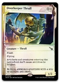 Doorkeeper Thrull (Showcase) #338 (Foil) (NM) Murders Karlov Manor MKM Magic MTG - Image 1