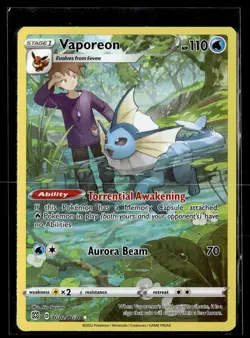 Pokemon TCG SWSH09: Brilliant Stars Trainer Gallery #TG02/TG30 Vaporeon - Image 1