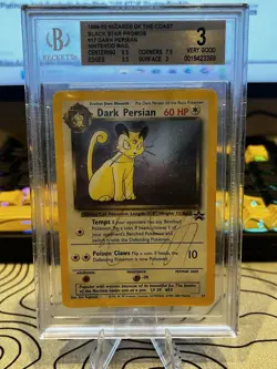 Holo Dark Persian Black Star Promo 17 Pokemon TCG Card BGS 3 VG Vintage WOTC - Image 1