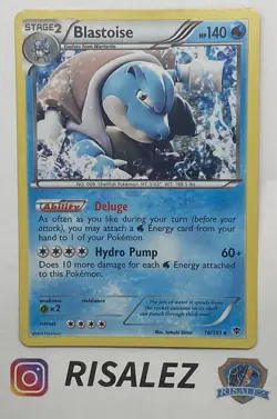Blastoise 16/101 2013 B&W Plasma Blast Pokemon Card Rare -LP - Image 1