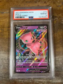 POKEMON 2021 Fusion Strike MEW V #113 PSA 10 Gem Mint RARE - Image 1