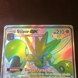 Pokemon Scizor GX SV72/SV94 Hidden Fates Shiny Vault Shiny Holo Rare Full Art - Image 1