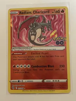 Radiant Charizard 011/078 Pokemon GO Holo - Image 1