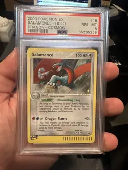 Pokemon Salamence - PSA 8 - EX Dragon - Cosmos Holo - 19/97 - Image 1