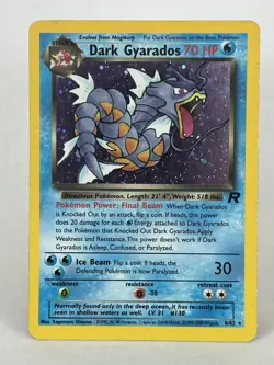 Pokemon TCG Dark Gyarados Prerelease Team Rocket Holo Rare 8/82 🌀 Swirl 🌀 - Image 1