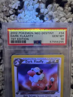 2002 POKEMON NEO DESTINY DARK FLAAFFY 1ST EDITION 34/105 PSA 10 MINT - Image 3